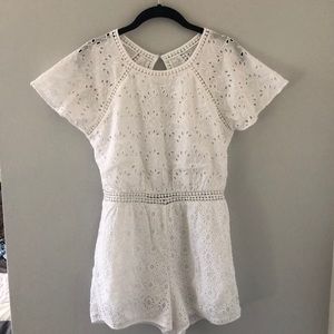 Tularosa White Eyelet Romper (Size S)